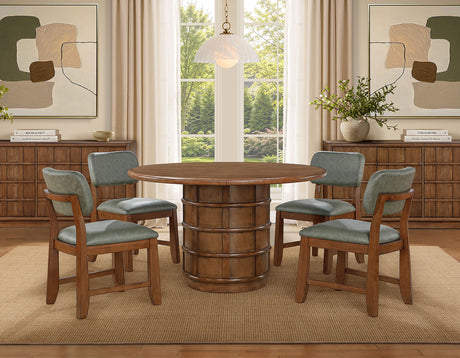Ventura Brown Round Dining Table from Steve Silver - Luna Furniture