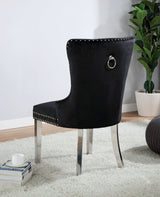 Jewett Black Wingback Chair from Furniture of America - Luna Furniture