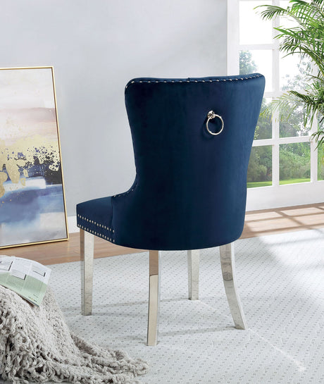 Jewett Blue Wingback Chair from Furniture of America - Luna Furniture