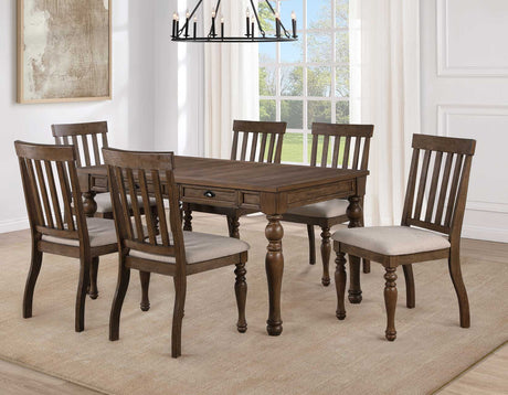 Joanna Caramel Brown Dining Room Set from Steve Silver - Luna Furniture