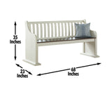 Joanna Bench with Back from Steve Silver - Luna Furniture