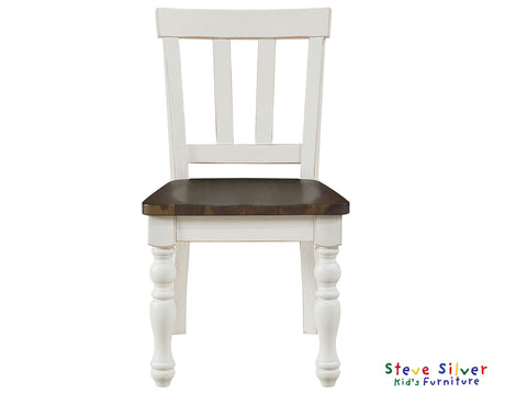 Joanna Mocha/Ivory Solid Wood Kids Dining Side Chair from Steve Silver - Luna Furniture