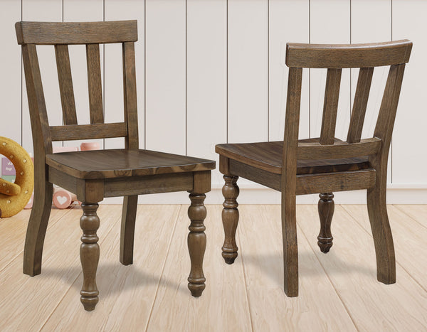 Joanna Mocha Solid Wood Kids Dining Side Chair