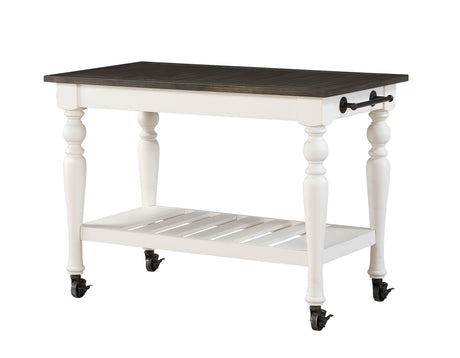 Joanna Two Tone Kitchen Cart from Steve Silver - Luna Furniture