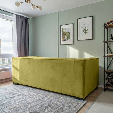 Johnston Olive Green Velvet Sofa from Ashcroft Furniture - Luna Furniture