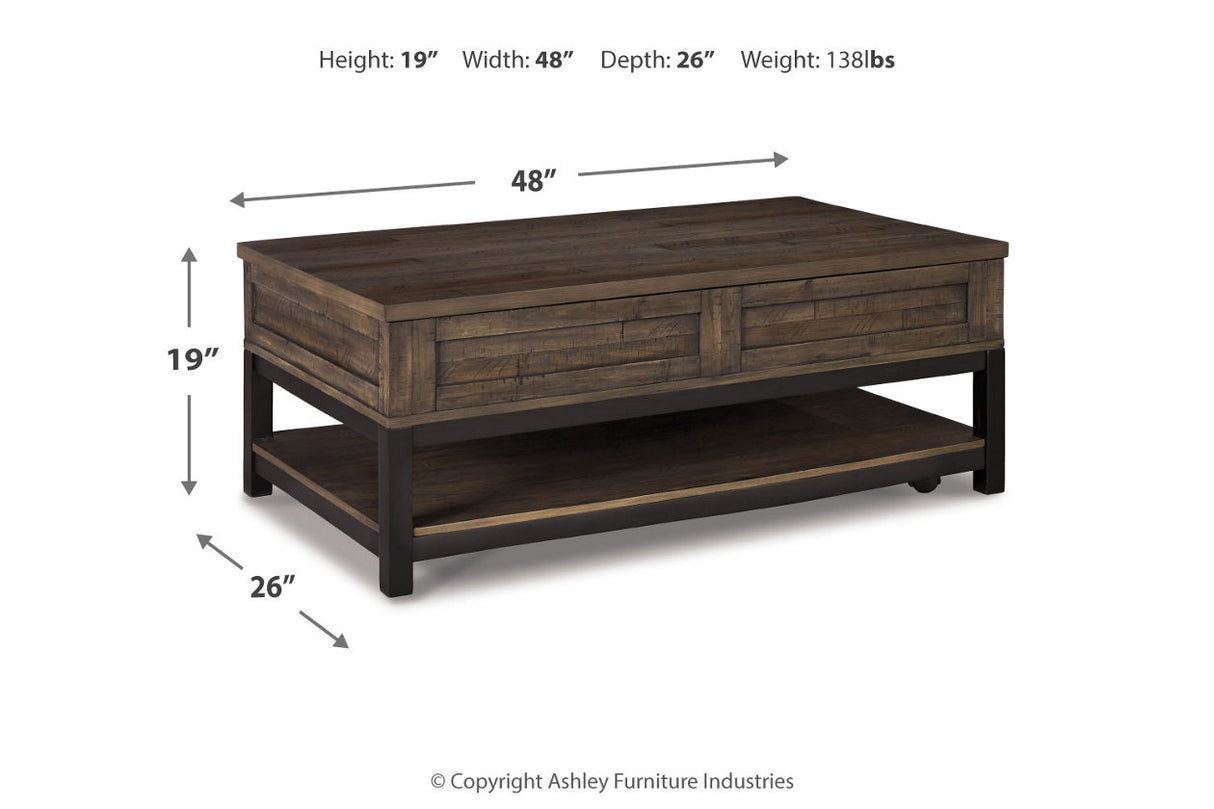 Johurst Grayish Brown Lift-top Coffee Table and 2 End Tables from Ashley - Luna Furniture