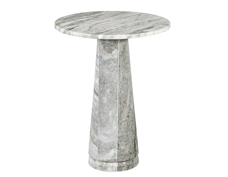Joni 18″ Round Fantasy Brown Marble Accent End Table from Steve Silver - Luna Furniture
