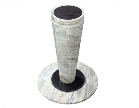 Joni 18″ Round Fantasy Brown Marble Accent End Table from Steve Silver - Luna Furniture