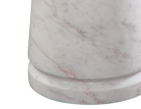 Joni 18″ Round Talita White Marble Accent End Table from Steve Silver - Luna Furniture