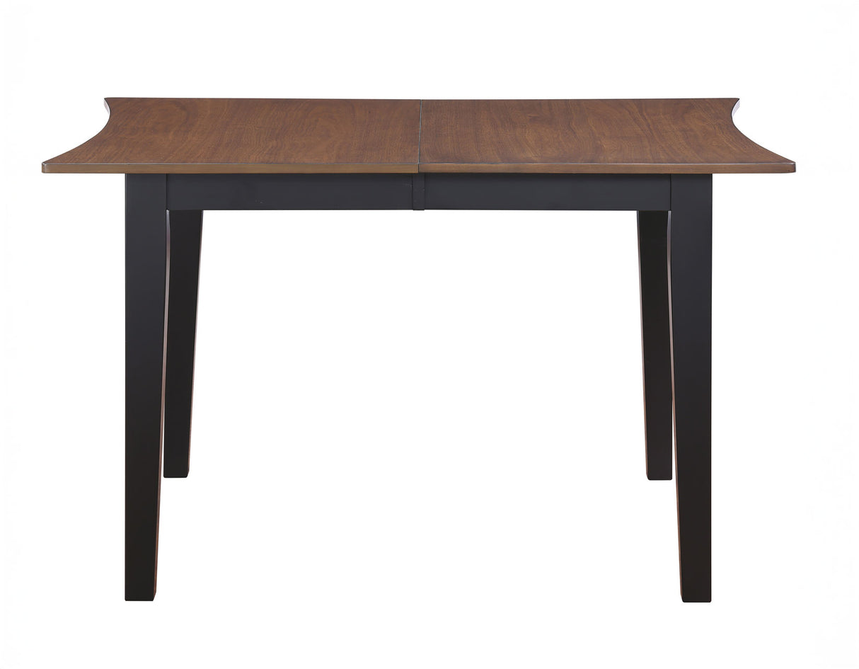 Joplin Walnut/Ebony Dining Table with 12″ Leaf from Steve Silver - Luna Furniture