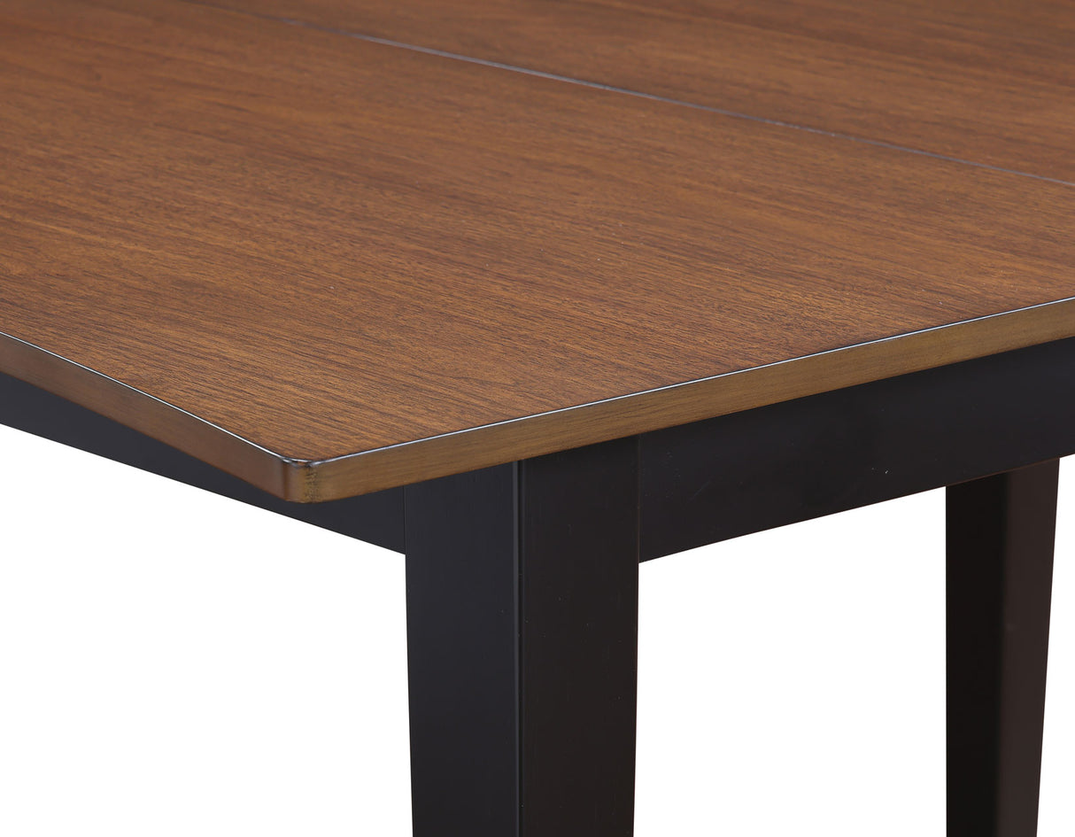 Joplin Walnut/Ebony Dining Table with 12″ Leaf from Steve Silver - Luna Furniture