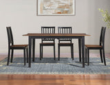 Joplin Walnut/Ebony Dining Table with 12″ Leaf from Steve Silver - Luna Furniture