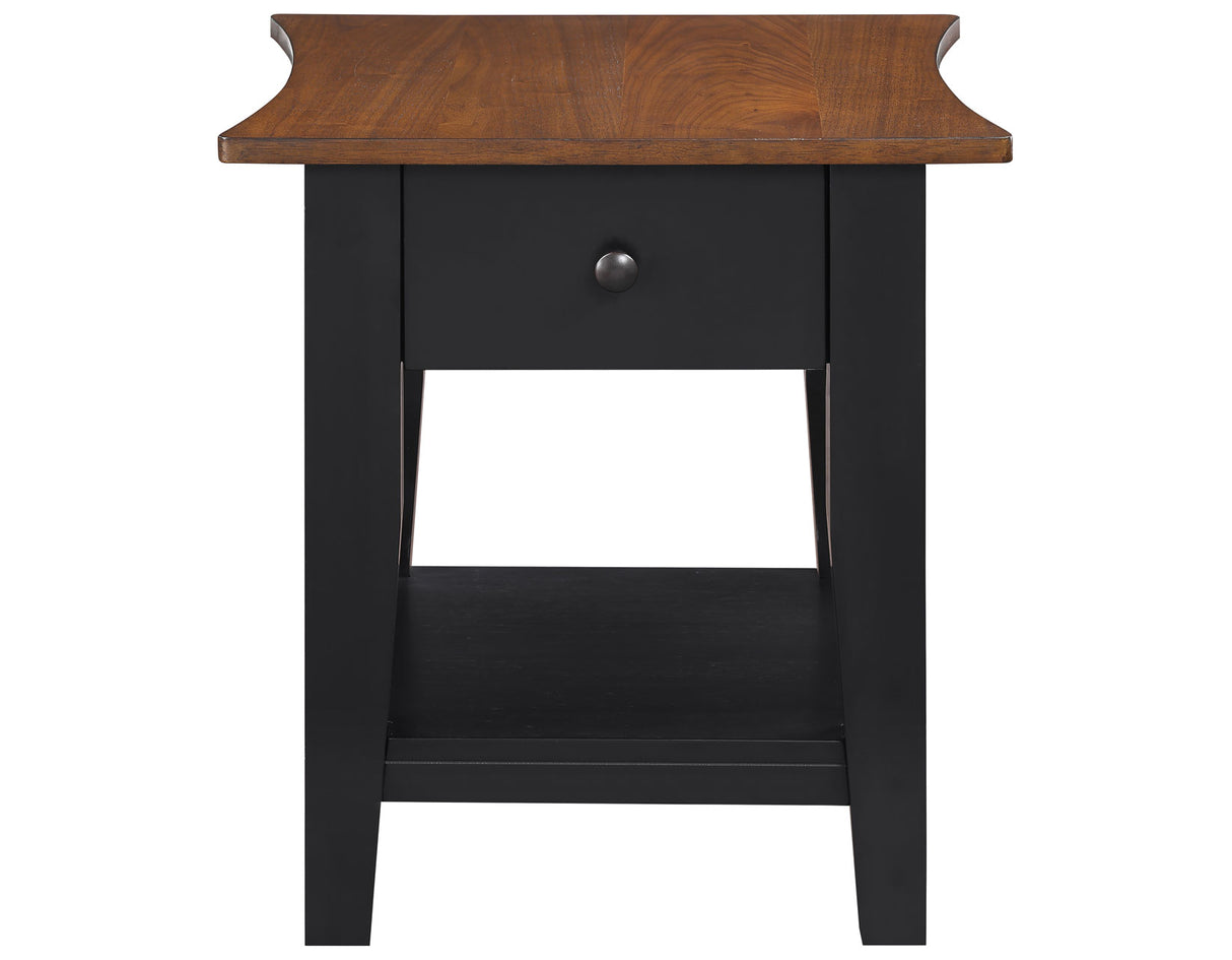 Joplin Walnut/Ebony End Table from Steve Silver - Luna Furniture