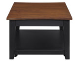 Joplin Walnut/Ebony Lift-Top Cocktail Table with Casters from Steve Silver - Luna Furniture