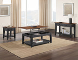 Joplin Walnut/Ebony Lift-Top Cocktail Table with Casters from Steve Silver - Luna Furniture