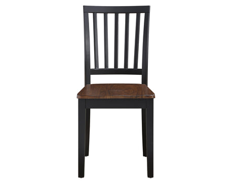 Joplin Walnut/Ebony Solid Wood Dining Chair, Set of 2 from Steve Silver - Luna Furniture
