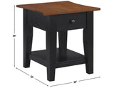 Joplin Walnut/Ebony End Table from Steve Silver - Luna Furniture