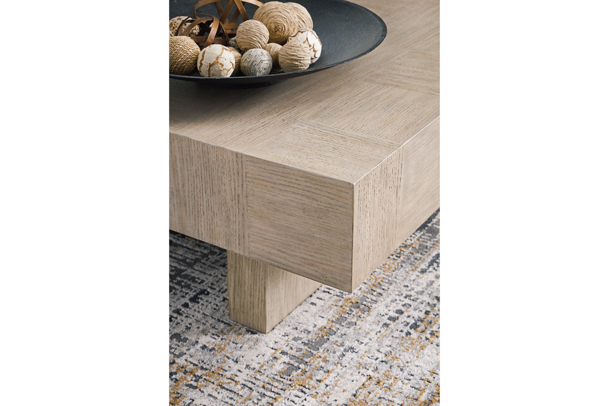Jorlaina Light Grayish Brown Coffee Table and 2 End Tables from Ashley - Luna Furniture