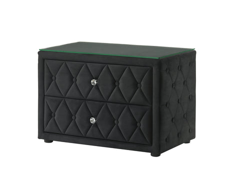 Josephine Black Nightstand from Crown Mark - Luna Furniture
