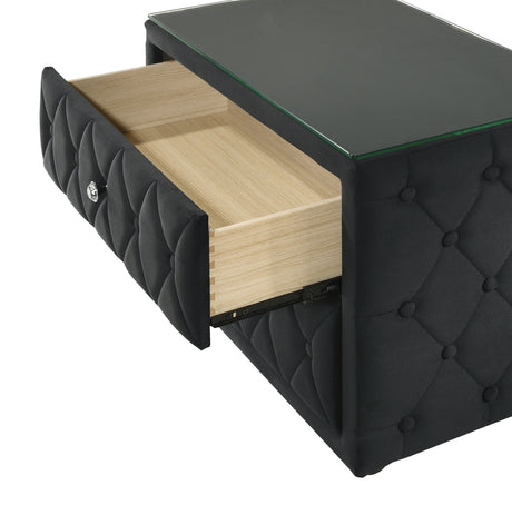 Josephine Black Nightstand from Crown Mark - Luna Furniture