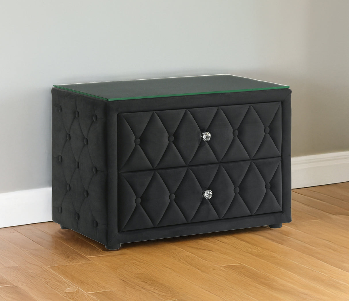 Josephine Black Nightstand from Crown Mark - Luna Furniture