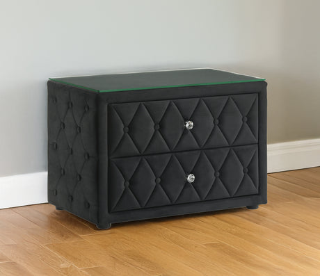Josephine Black Nightstand from Crown Mark - Luna Furniture