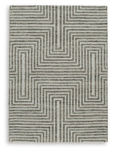 Jossen Ivory/Gray Medium Rug from Ashley Furniture - Luna Furniture