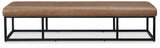 Joston Caramel Accent Bench from Ashley Furniture - Luna Furniture