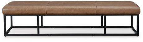 Joston Caramel Accent Bench from Ashley - Luna Furniture
