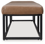 Joston Caramel Accent Bench from Ashley Furniture - Luna Furniture