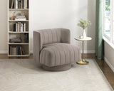 Joyce Taupe Swivel Chair from Homelegance - Luna Furniture