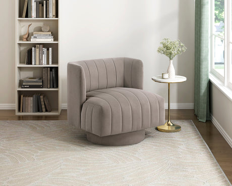 Joyce Taupe Swivel Chair from Homelegance - Luna Furniture