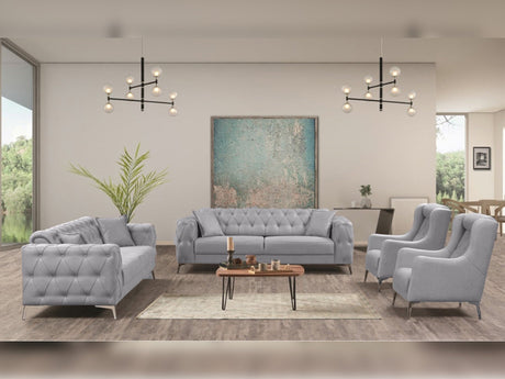 Joza Gray 3-Piece Living Room Set (Sofa & Loveseat & Chair) from Furnia - Luna Furniture