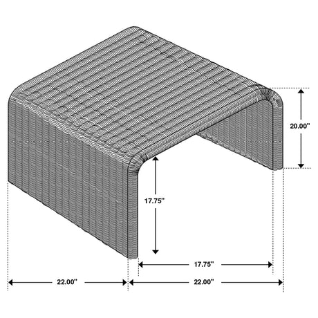 Juanita Natural 3-Piece Rattan Coffee and End Table Set from Coaster - Luna Furniture