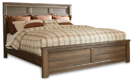 Juararo California King Panel Bed, Dresser, Chest and Nightstand from Ashley Furniture - Luna Furniture