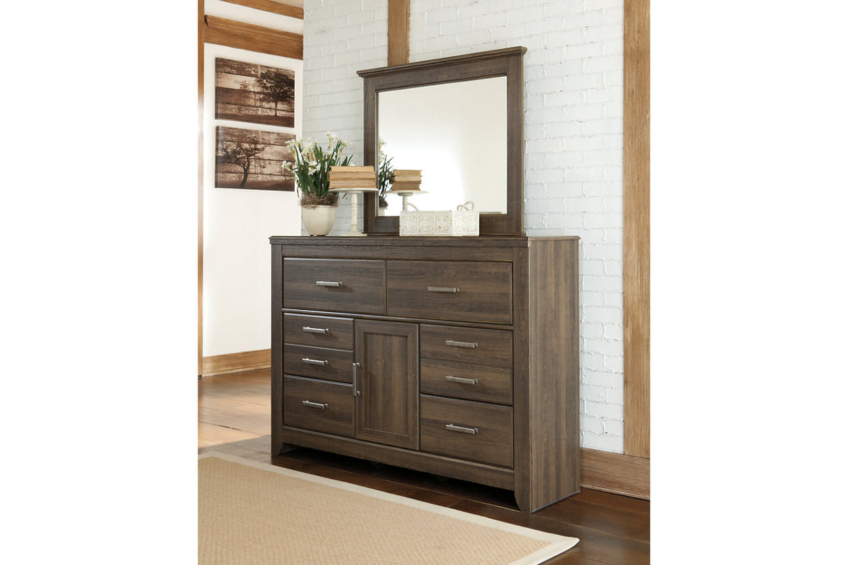 Juararo Dark Brown Dresser and Mirror from Ashley - Luna Furniture