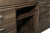 Juararo Dark Brown Dresser and Mirror from Ashley - Luna Furniture