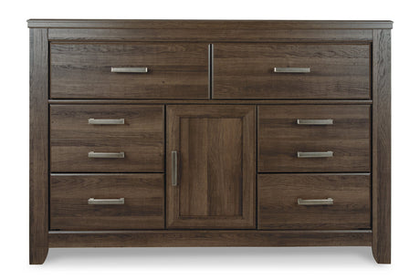Juararo Dark Brown Dresser and Mirror from Ashley - Luna Furniture