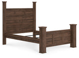 Juararo Dark Brown Queen Poster Bed and 2 Chests from Ashley Furniture - Luna Furniture