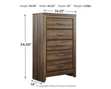 Juararo Dark Brown Queen Poster Bed and 2 Chests from Ashley Furniture - Luna Furniture