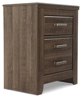 Juararo Dark Brown Queen Poster Bed and 2 Nightstands from Ashley Furniture - Luna Furniture