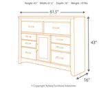 Juararo King Poster Bed with Dresser in Dark Brown from Ashley Furniture - Luna Furniture