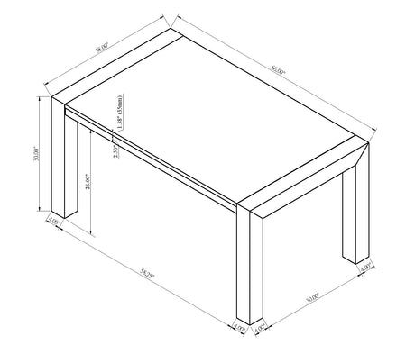 Jules Black/Light Gray Faux Marble Dining Table from Crown Mark - Luna Furniture