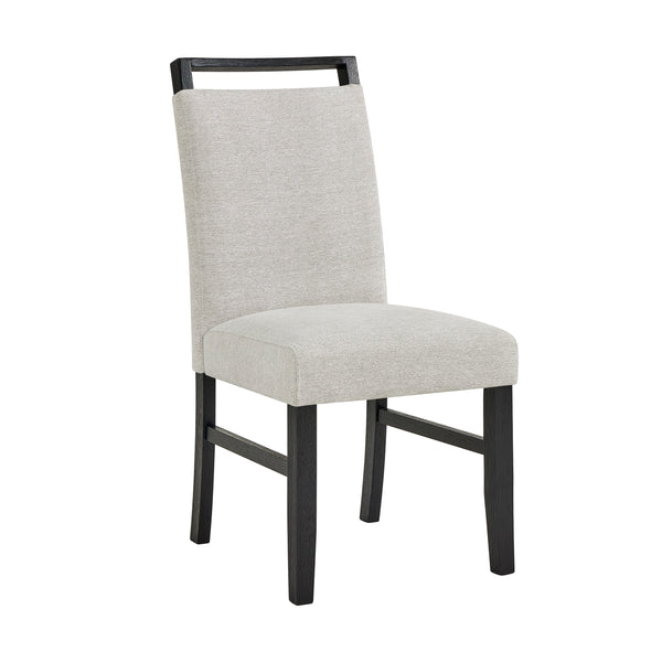 Jules Black/Light Gray Side Chair, Set of 2
