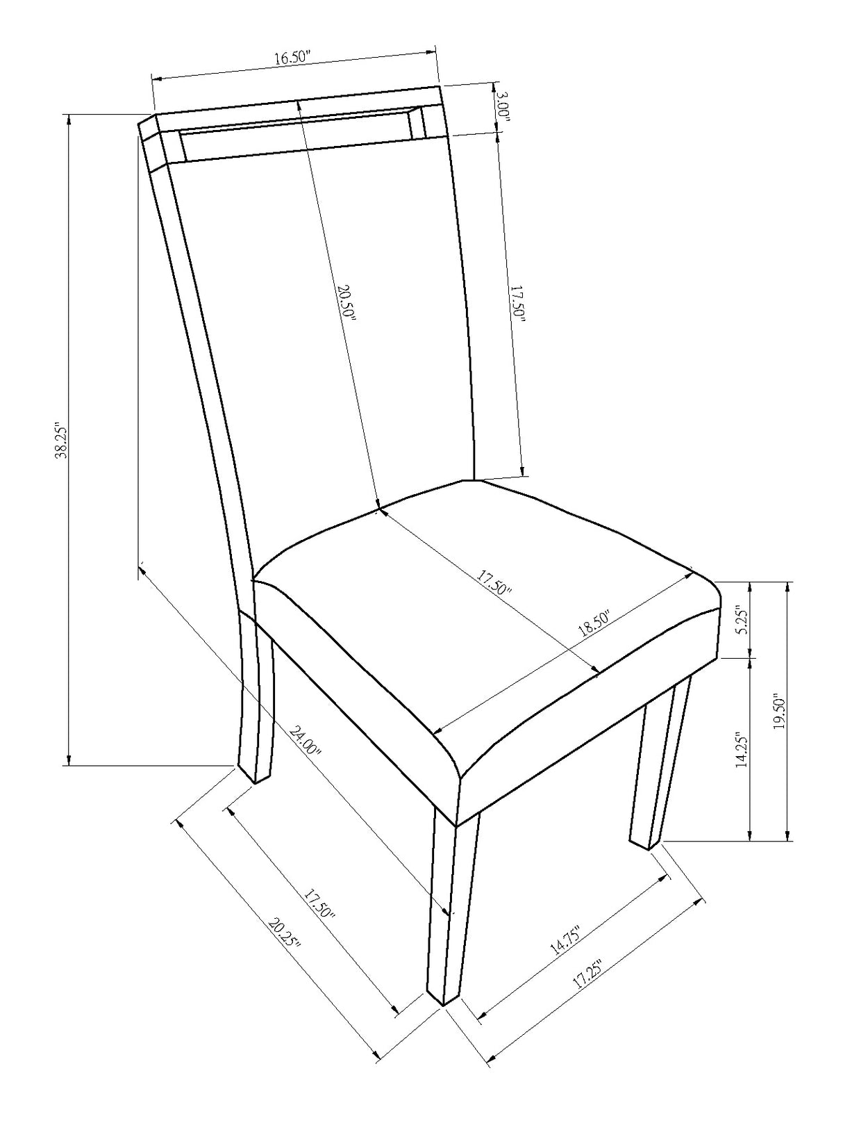 Jules Black/Light Gray Side Chair, Set of 2 from Crown Mark - Luna Furniture