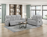 Jules Gray Double Reclining Love Seat from Homelegance - Luna Furniture