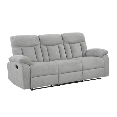 Jules Gray Double Reclining Sofa from Homelegance - Luna Furniture