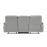 Jules Gray Double Reclining Sofa from Homelegance - Luna Furniture