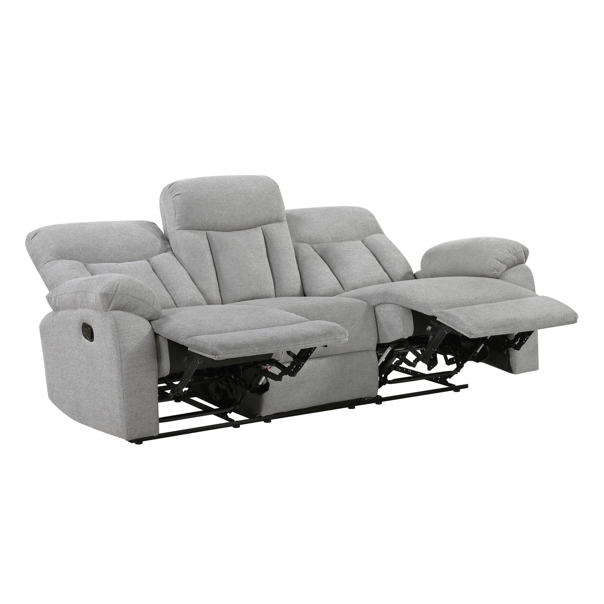 Jules Gray Double Reclining Sofa from Homelegance - Luna Furniture