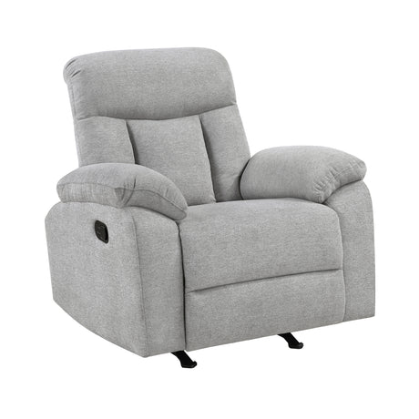 Jules Gray Rocker Reclining Chair from Homelegance - Luna Furniture